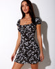 Afbeelding van Galaca Mini Dress in Dark Wild Flower