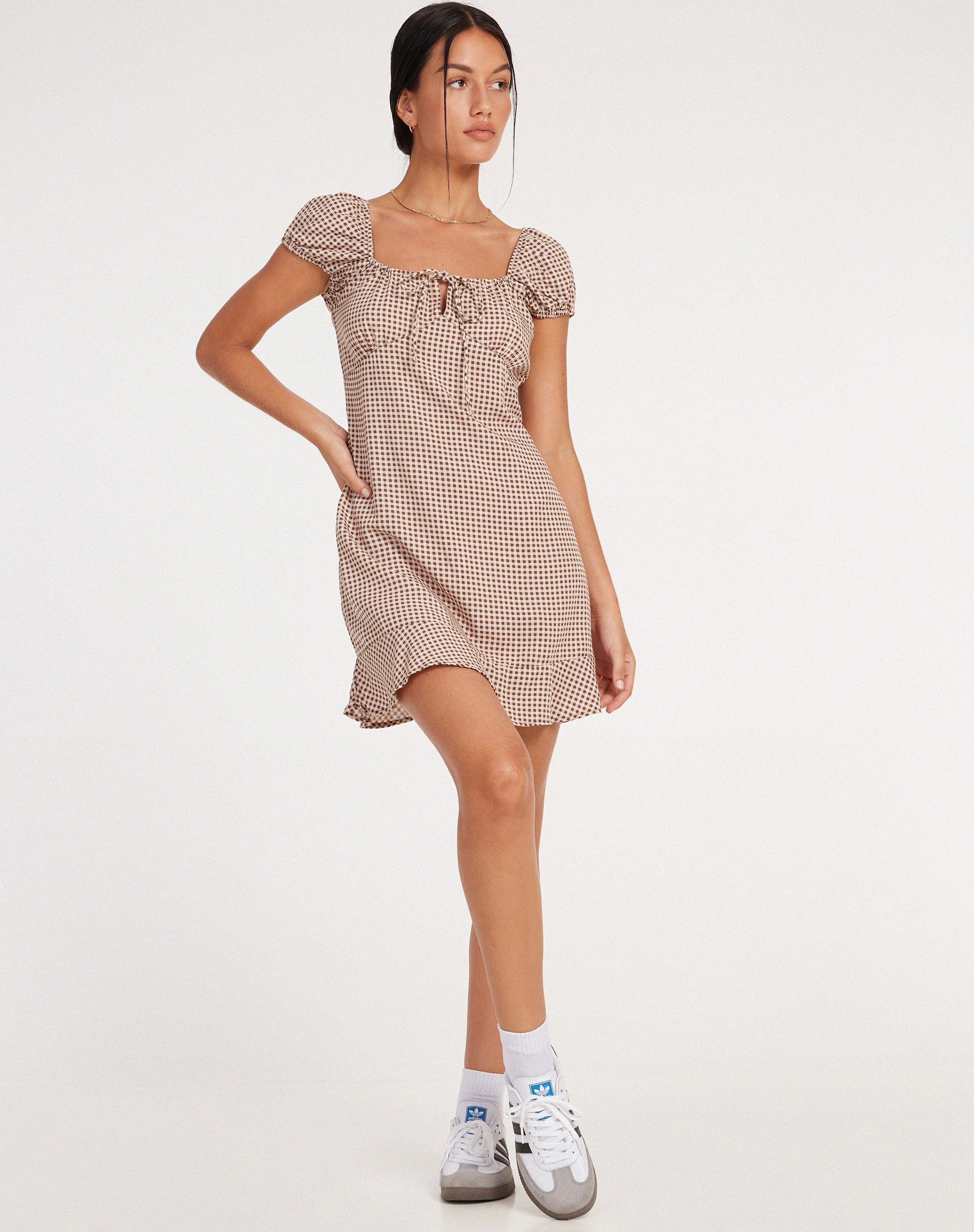 Afbeelding van Galaca Mini jurk in Mini Gingham