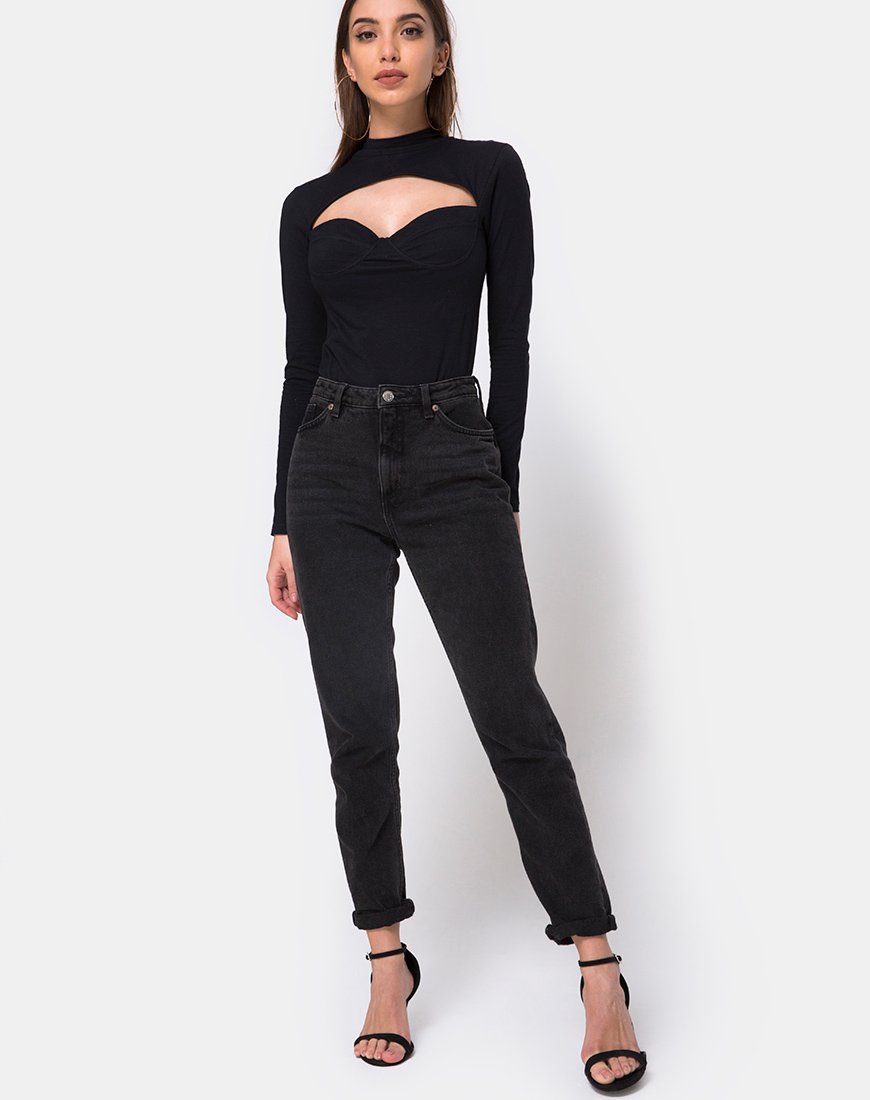 Afbeelding van Galantis Cutout Bodice in Zwart