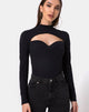 Afbeelding van Galantis Cutout Bodice in Zwart