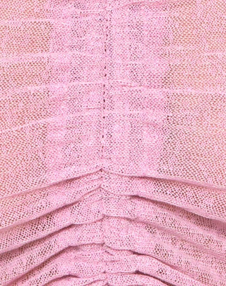 Afbeelding van Ganida Crop Top in Sheer Knit Blush