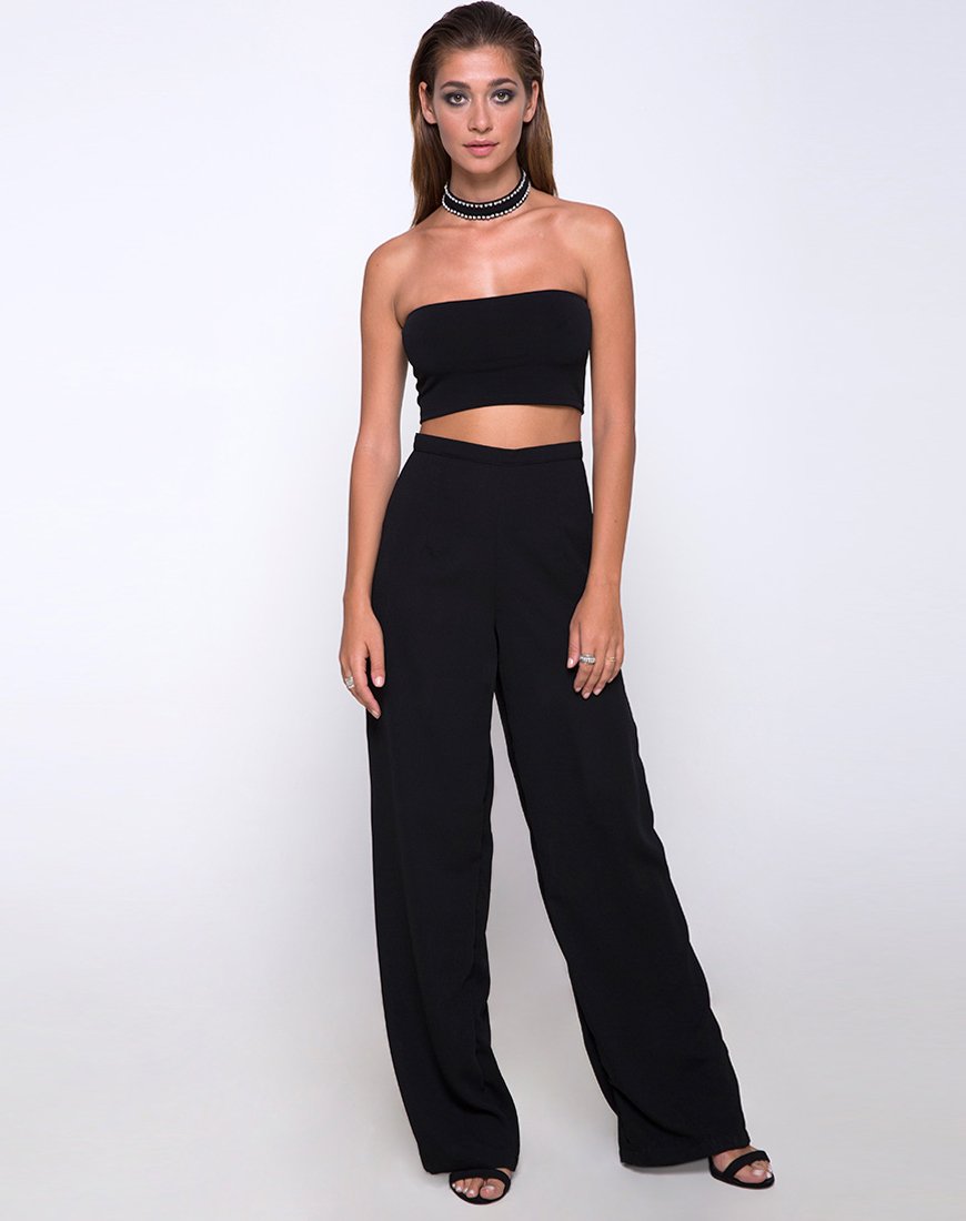 Afbeelding van Garneth Bandeau Top en Choker in Black Diamond