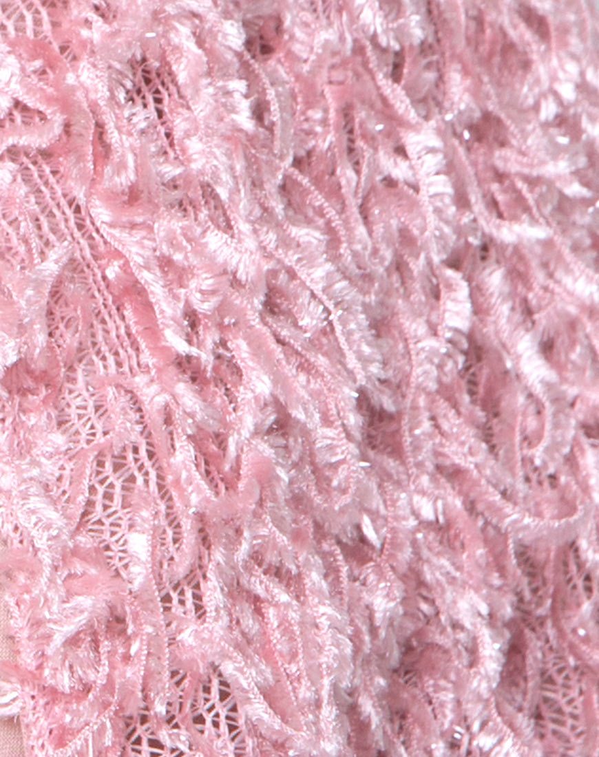 Afbeelding van Gasta Cardi in Shaggy Knit suiker Roze