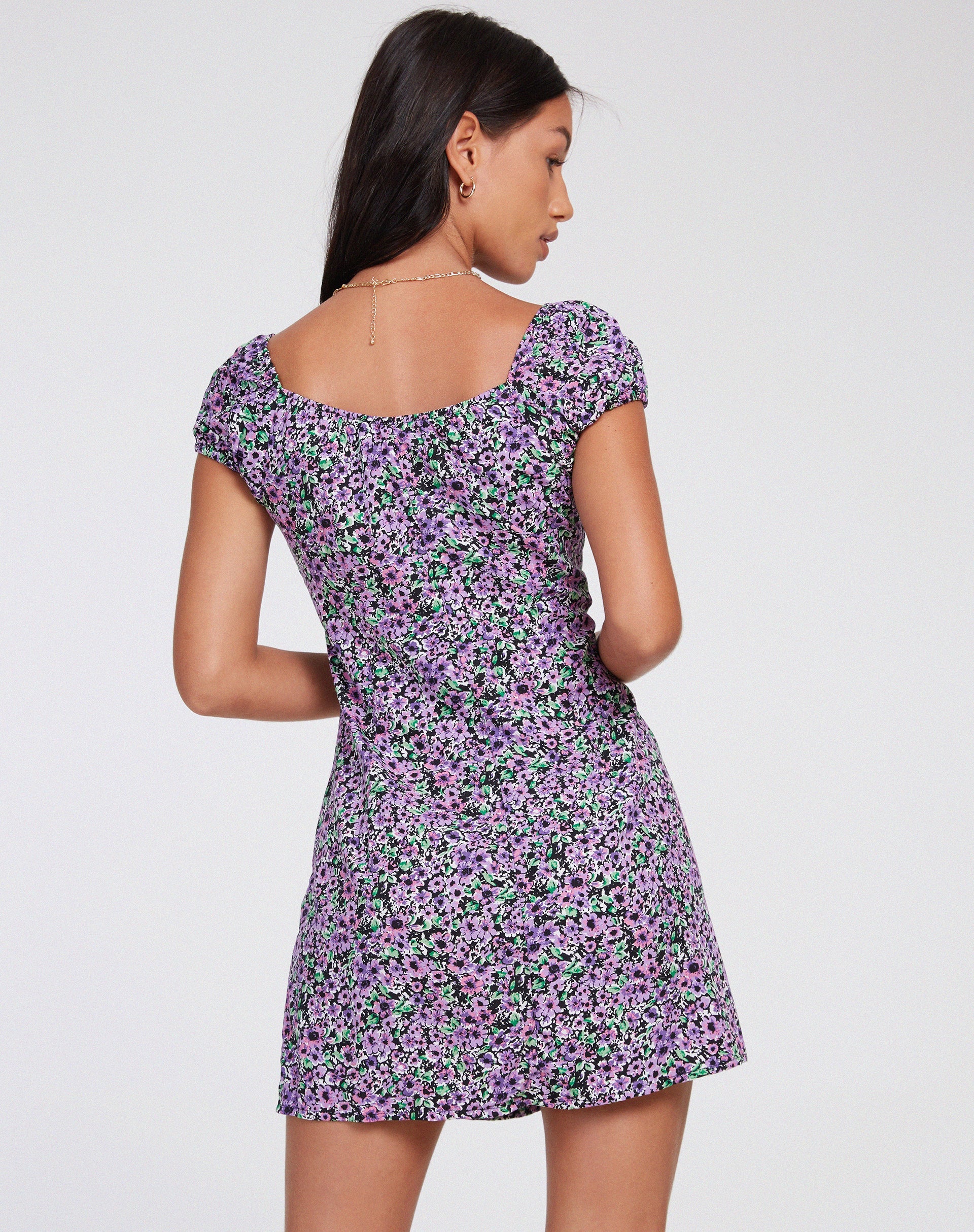 Afbeelding van Gaval Mini Dress in Lila Bloesem