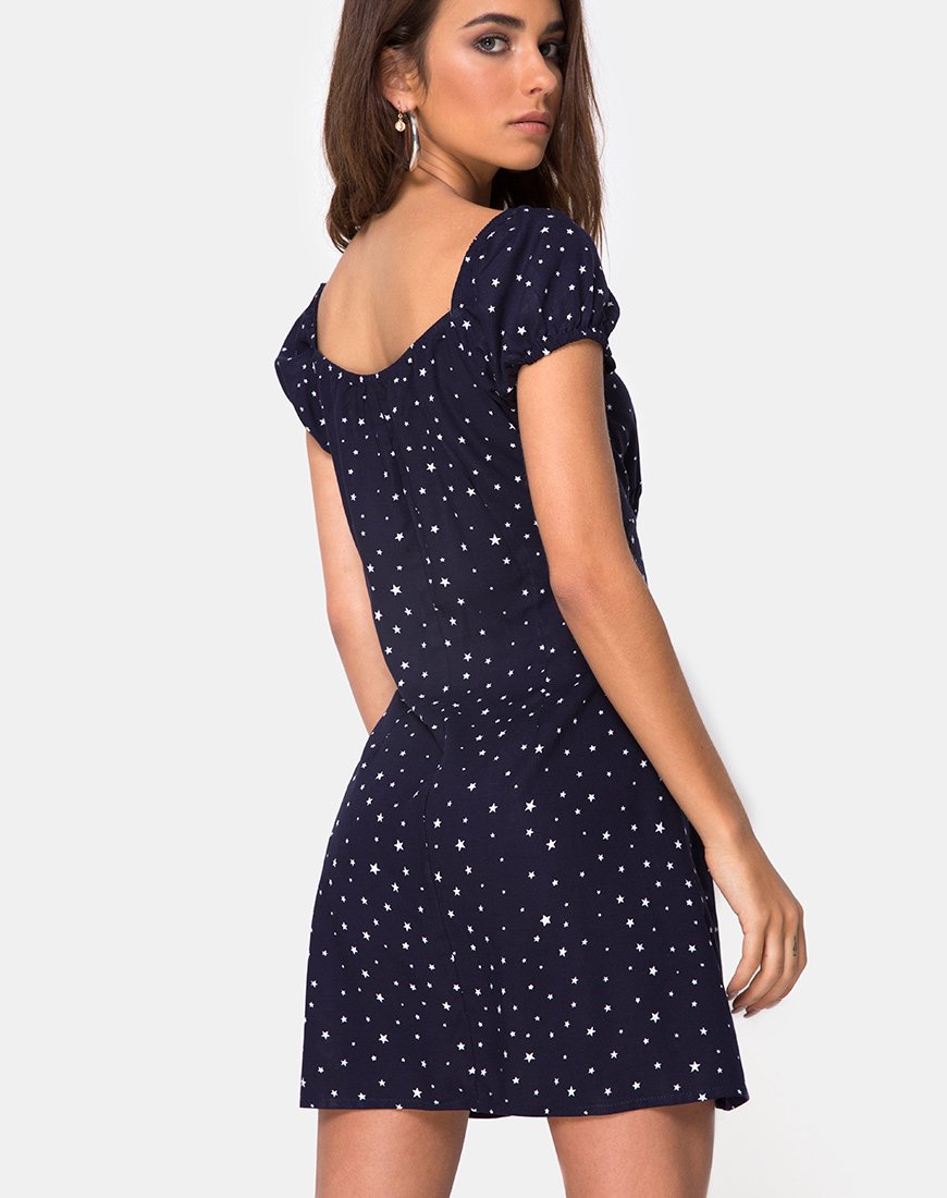Afbeelding van Gaval Mini Dress in Stars Struck Navy