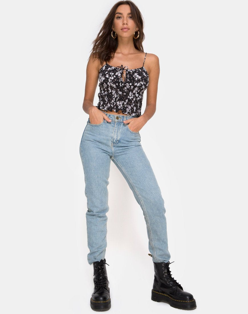 Afbeelding van Gemala Top in Dark Wild Flower