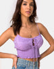 Afbeelding van Gemala Cami Top in Satijn Ditsy Rose Lavendel