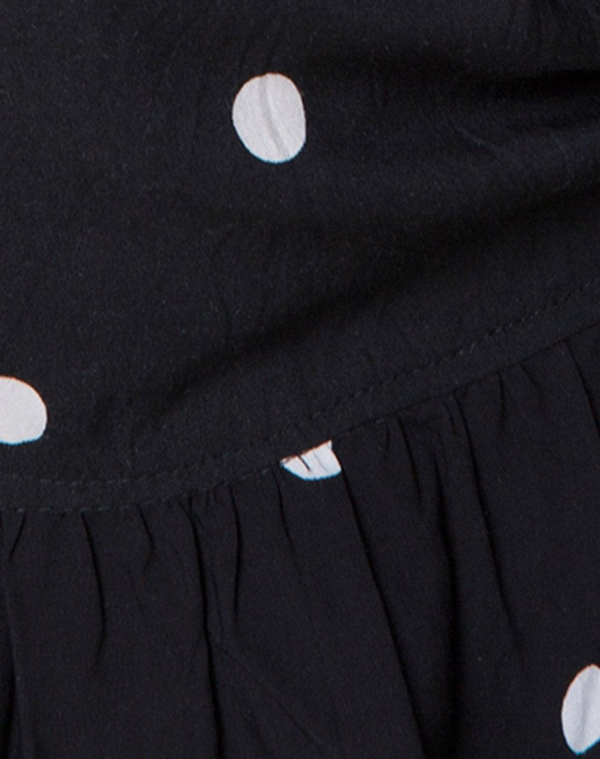 Afbeelding van Giam Top in polkadot zwart-wit