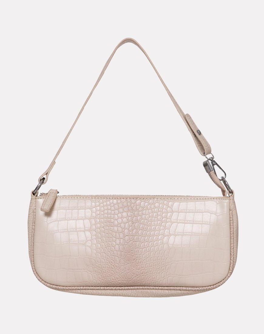 Afbeelding van Gigi Schoudertas in Croc Beige