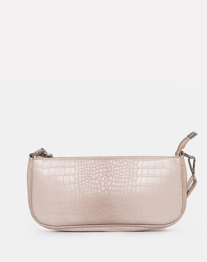 Afbeelding van Gigi Schoudertas in Croc Beige