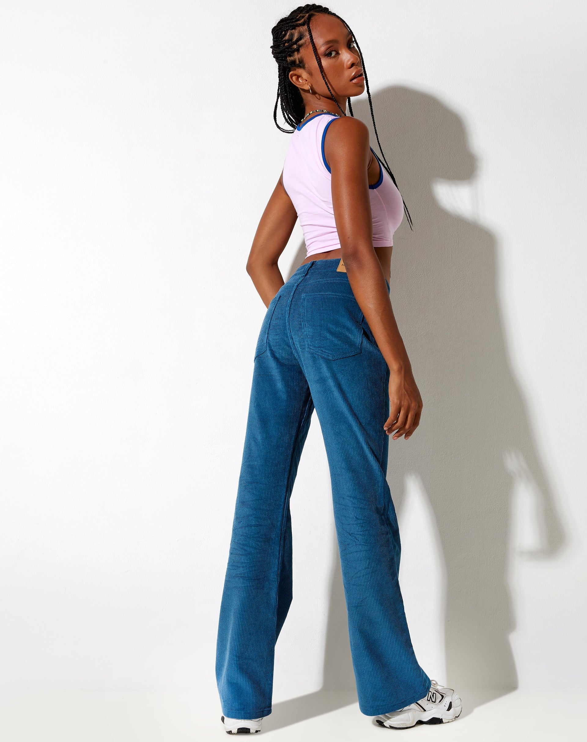 Afbeelding van Gimon Crop Top in Roze Bind Blauw Cant Relate