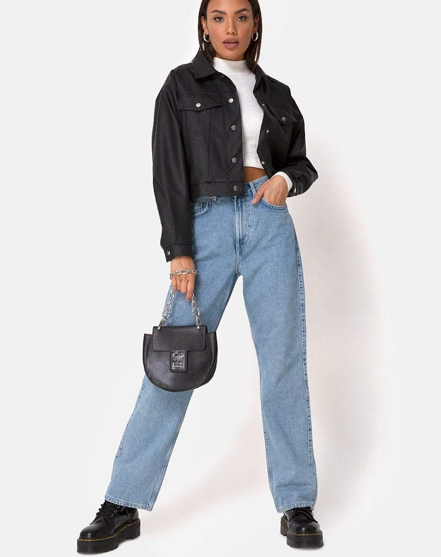 Afbeelding van Gina Jacket in PU Zwart
