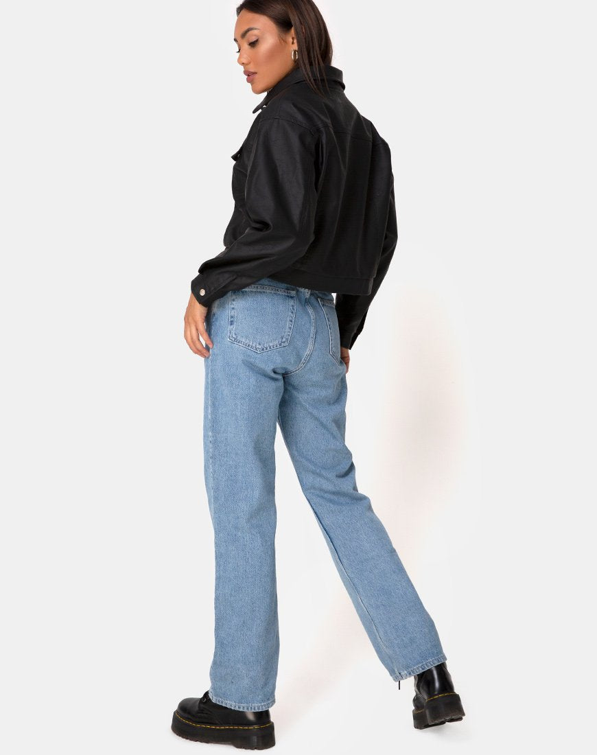 Afbeelding van Gina Jacket in PU Zwart