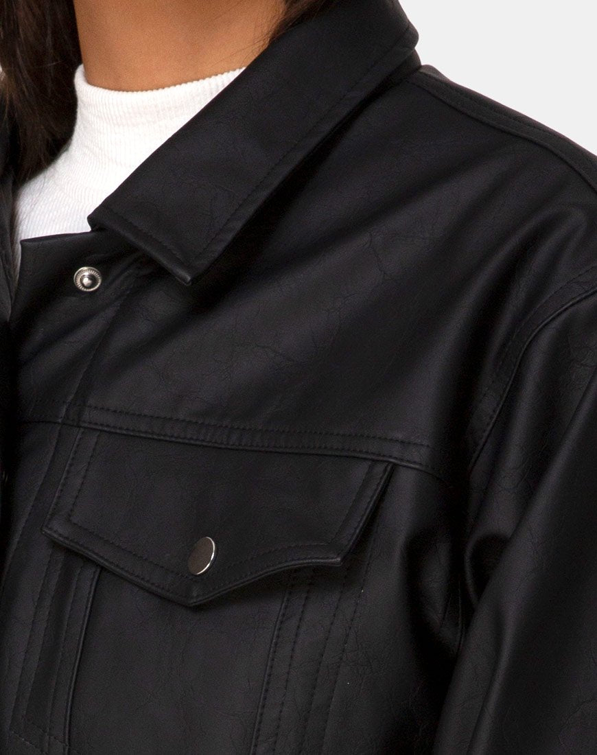Afbeelding van Gina Jacket in PU Zwart