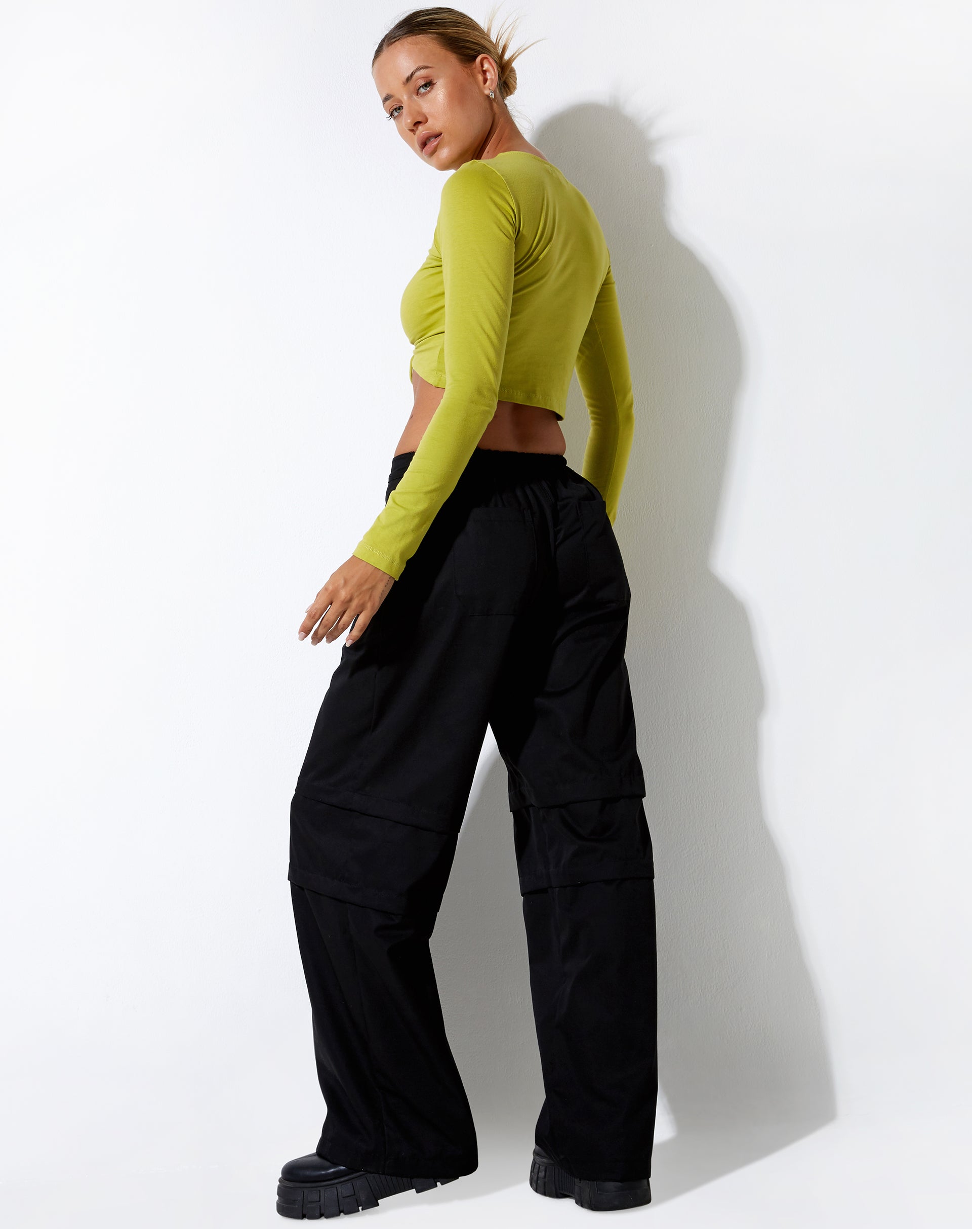 Afbeelding van Gisy Crop Top in Lycra Lime