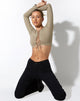 beeld van Gisy Crop Top in Lycra Londen Mist