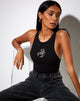 Afbeelding van Givas Crop Top in Zwart Schorpioen Hotfix