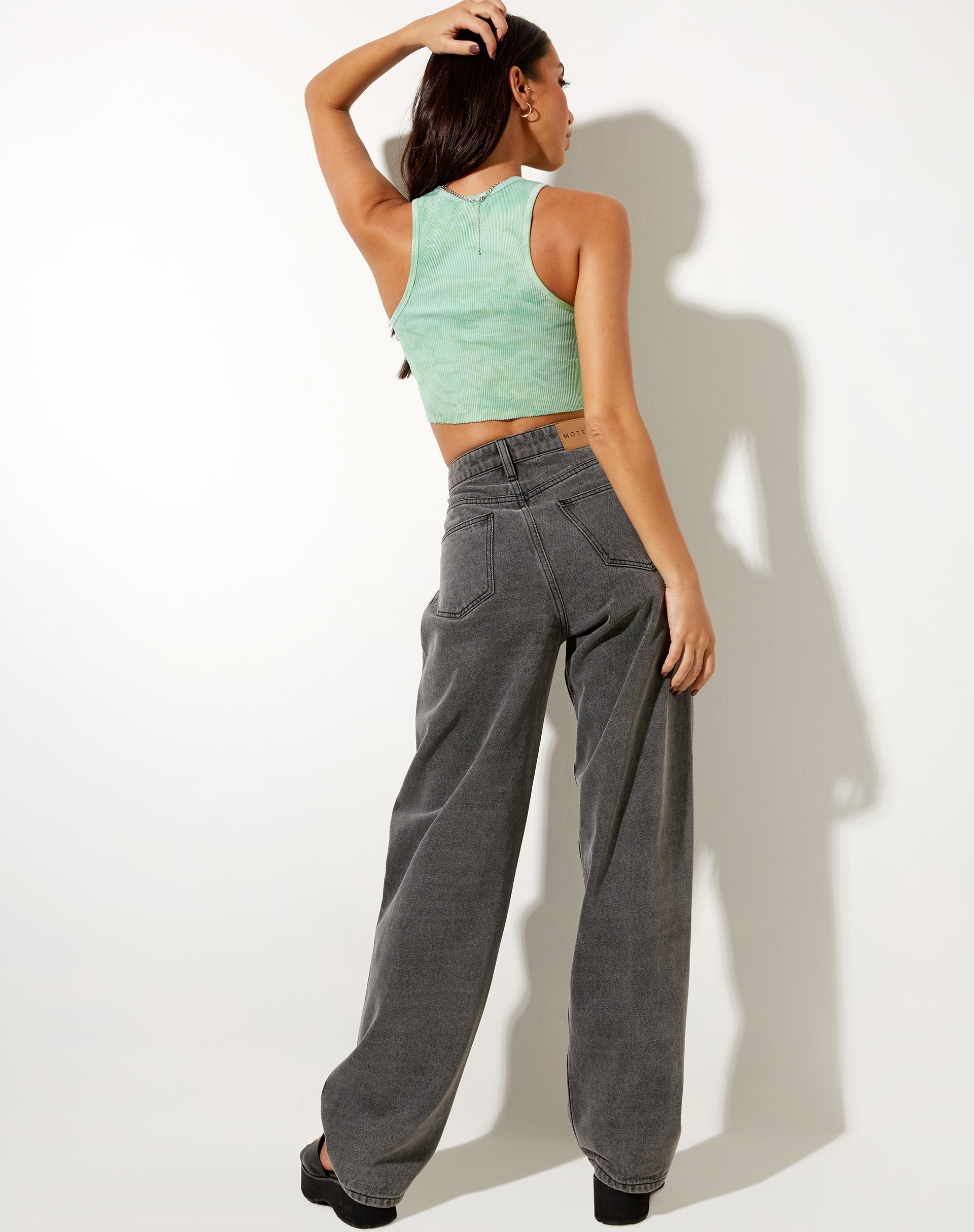 Afbeelding van Givas Crop Top in Green Tie Dye