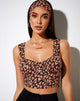 Afbeelding van Gladis Vest Crop Top in Herfstbloesem