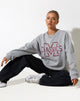 Afbeelding van Glan Sweatshirt in Grijs Marl met "M Classics" Embro