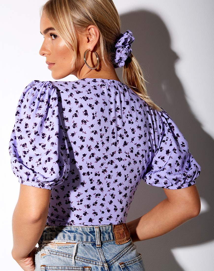 Afbeelding van Glarie Crop Top in Dainty Daisy Lila