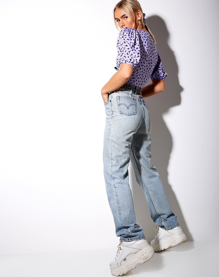Afbeelding van Glarie Crop Top in Dainty Daisy Lila