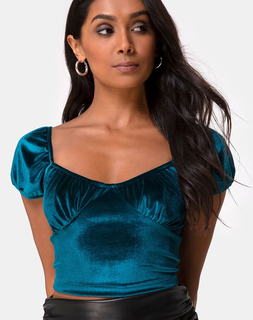 Afbeelding van Glaty Top in Velvet Teal