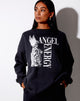 Afbeelding van Glo Sweatshirt in zwart Angel Energy