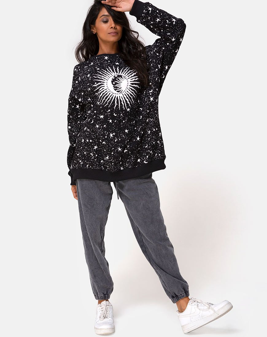 Afbeelding van Shine Sweatshirt in Zwart Kosmos