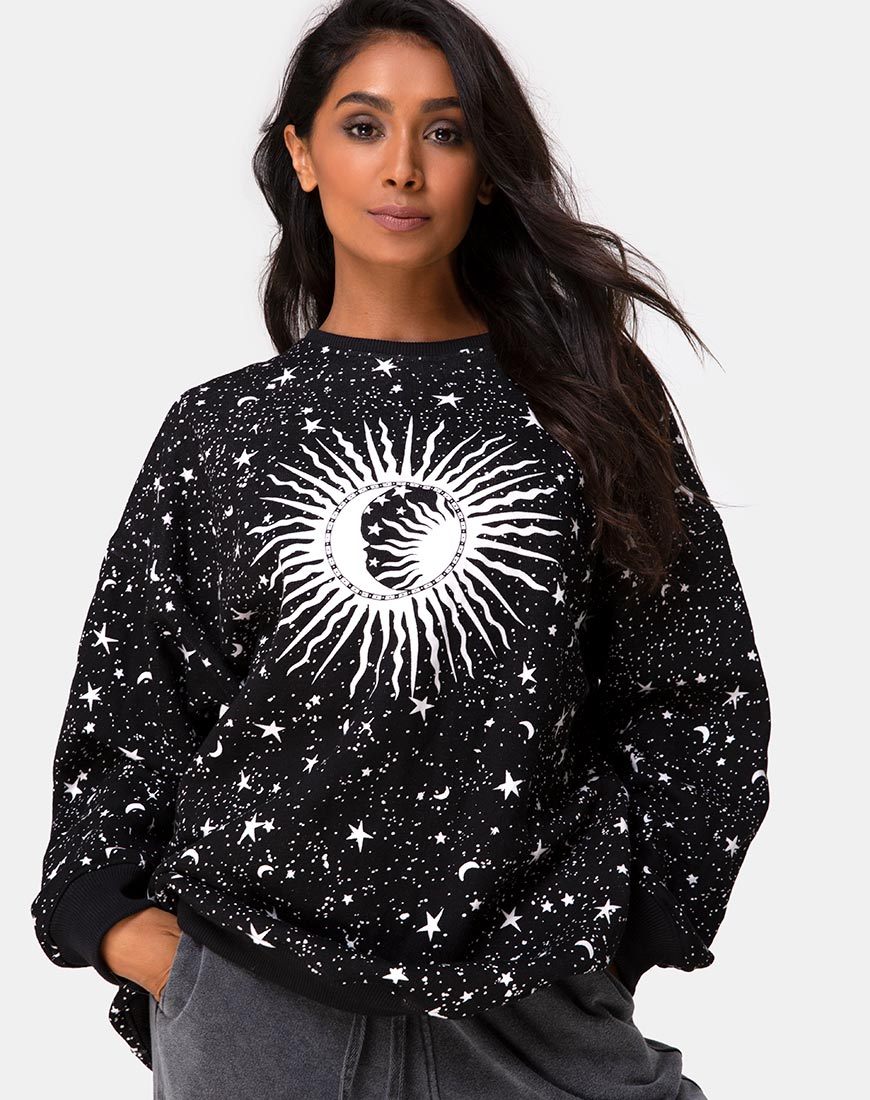 Afbeelding van Shine Sweatshirt in Zwart Kosmos