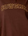 Diep mahonie met gouden borduursel van Cowgirl