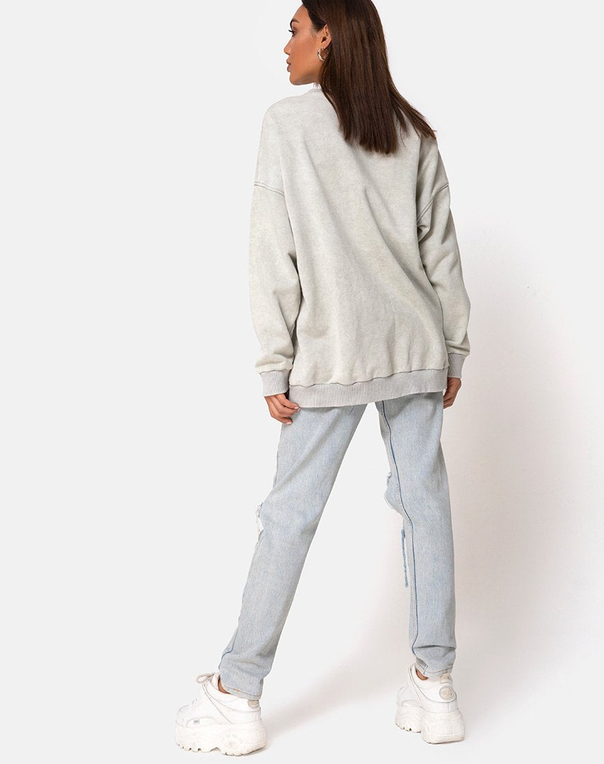 Afbeelding van Glo Sweatshirt in Ecru met Vlinder Embro