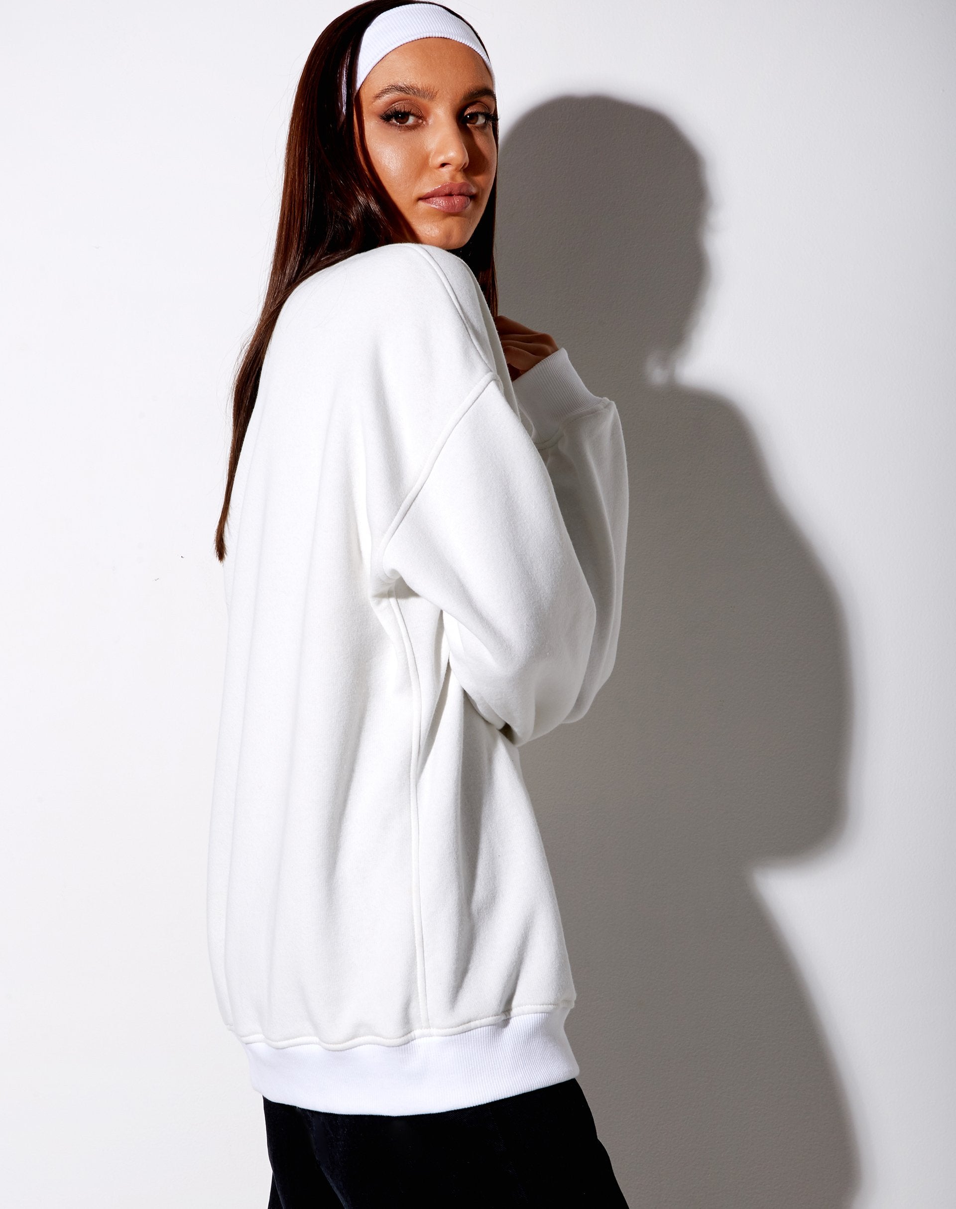 Afbeelding van Glo Sweatshirt in Wit Gevoelens Ze Komen Ze Gaan