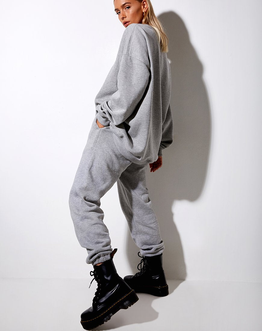 Afbeelding van Glo Sweatshirt in grijs gemêleerd Angelo