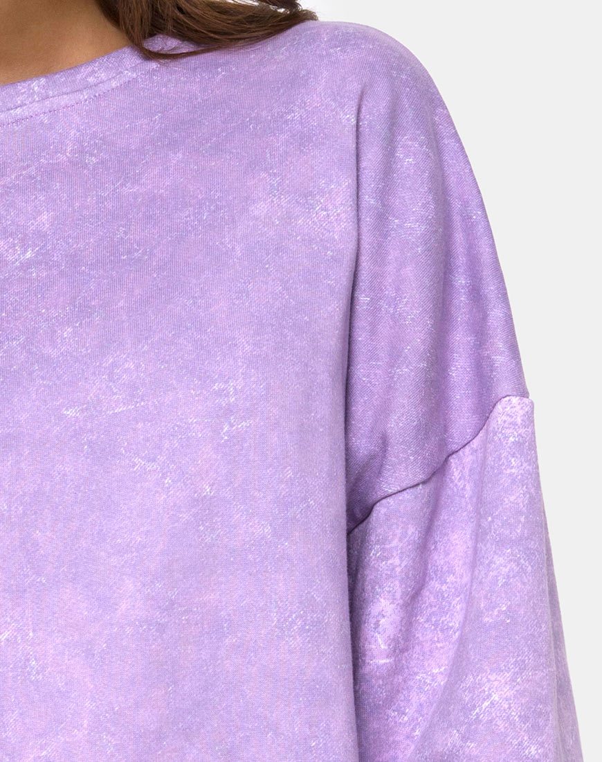 Afbeelding van Glo Sweatshirt in Purple Acid Wash