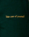 Fles Groen met Take Care Of Yourself Embro