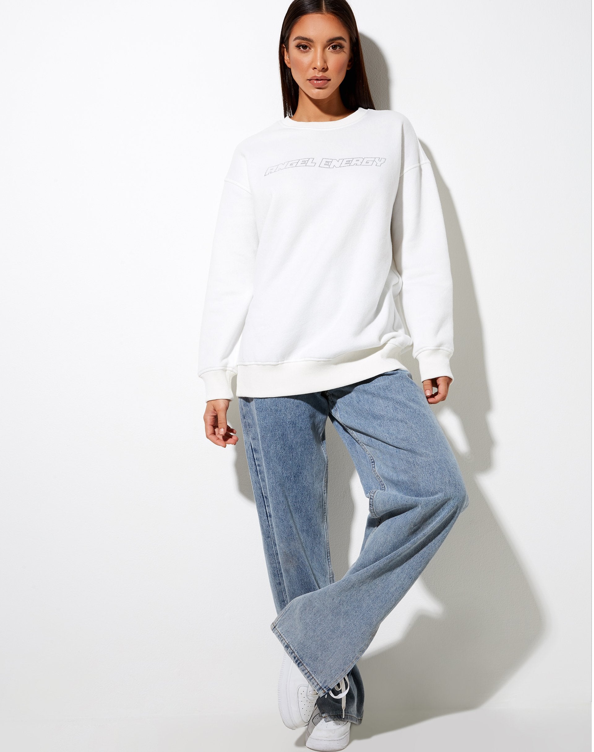 Afbeelding van Glowee Sweatshirt in Warm Wit Engelenenergie Hotfix