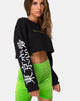 Afbeelding van Gocea Crop Top in Zwart Tokio Liefdessymbool