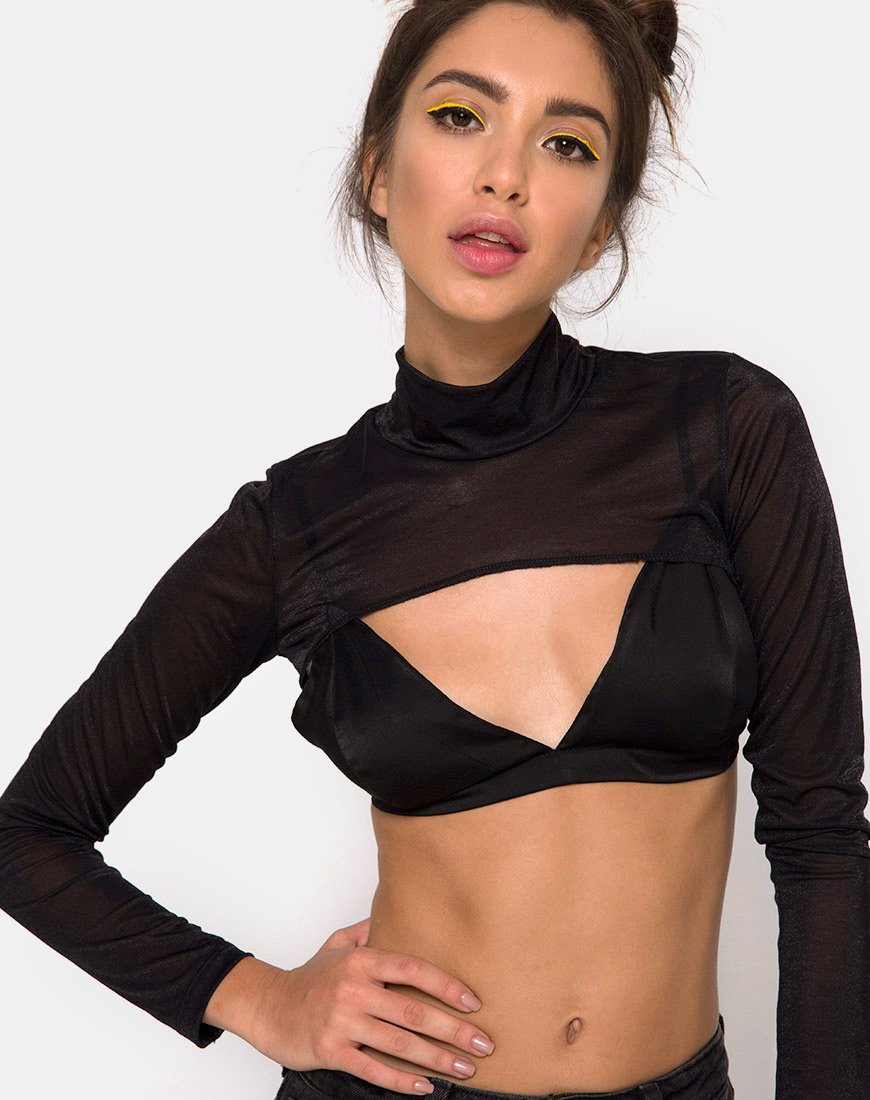 Afbeelding van Gola Top in Sheer Mesh Zwart