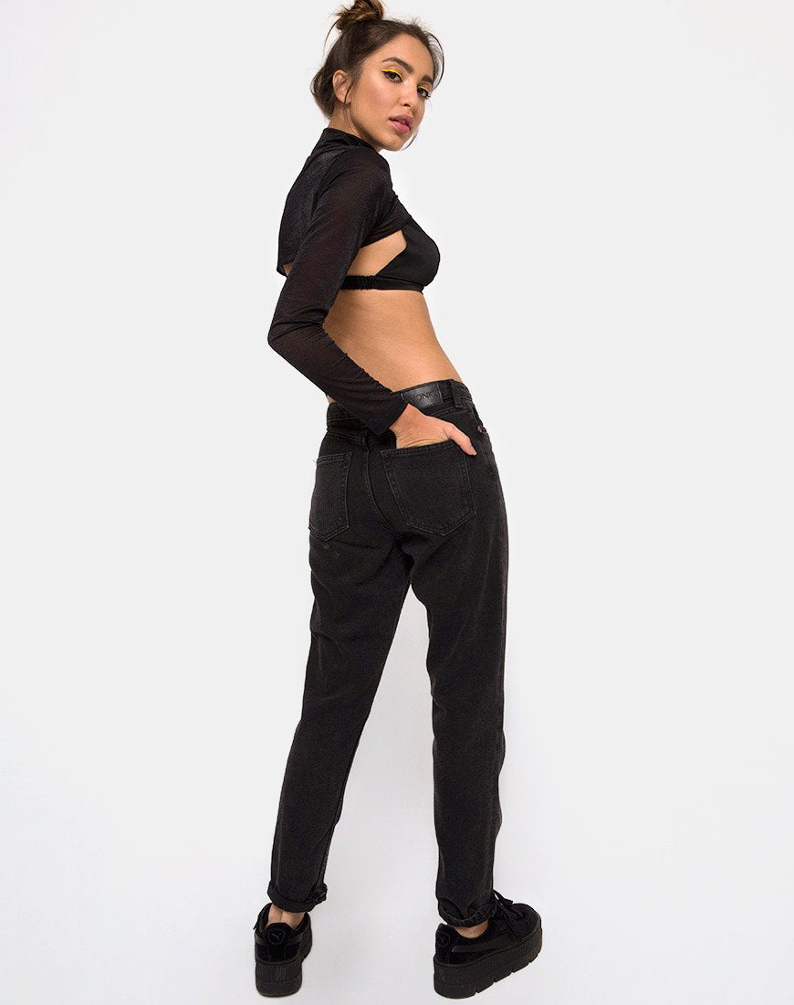 Afbeelding van Gola Top in Sheer Mesh Zwart