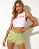 Afbeelding van Gramma Short in Crochet Checkerboard Green and Cream