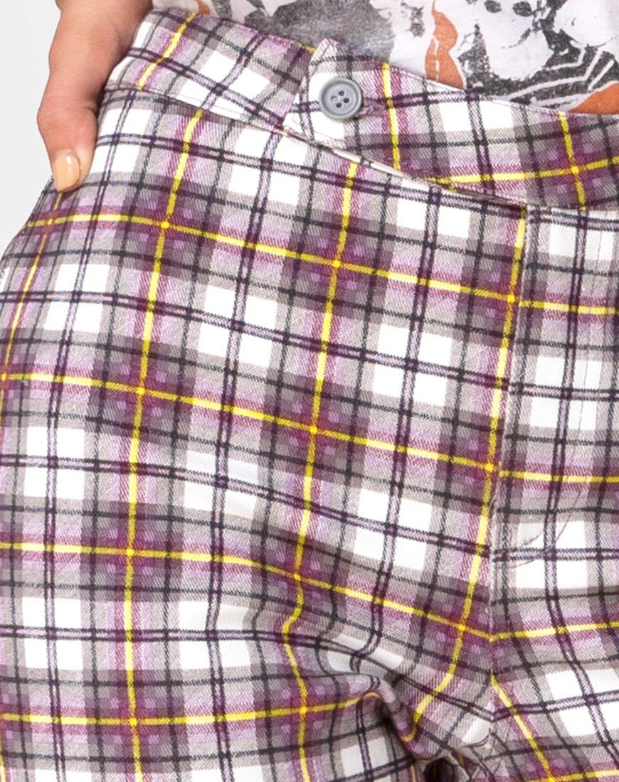 Afbeelding van Grava broek in Grunge ruit paars