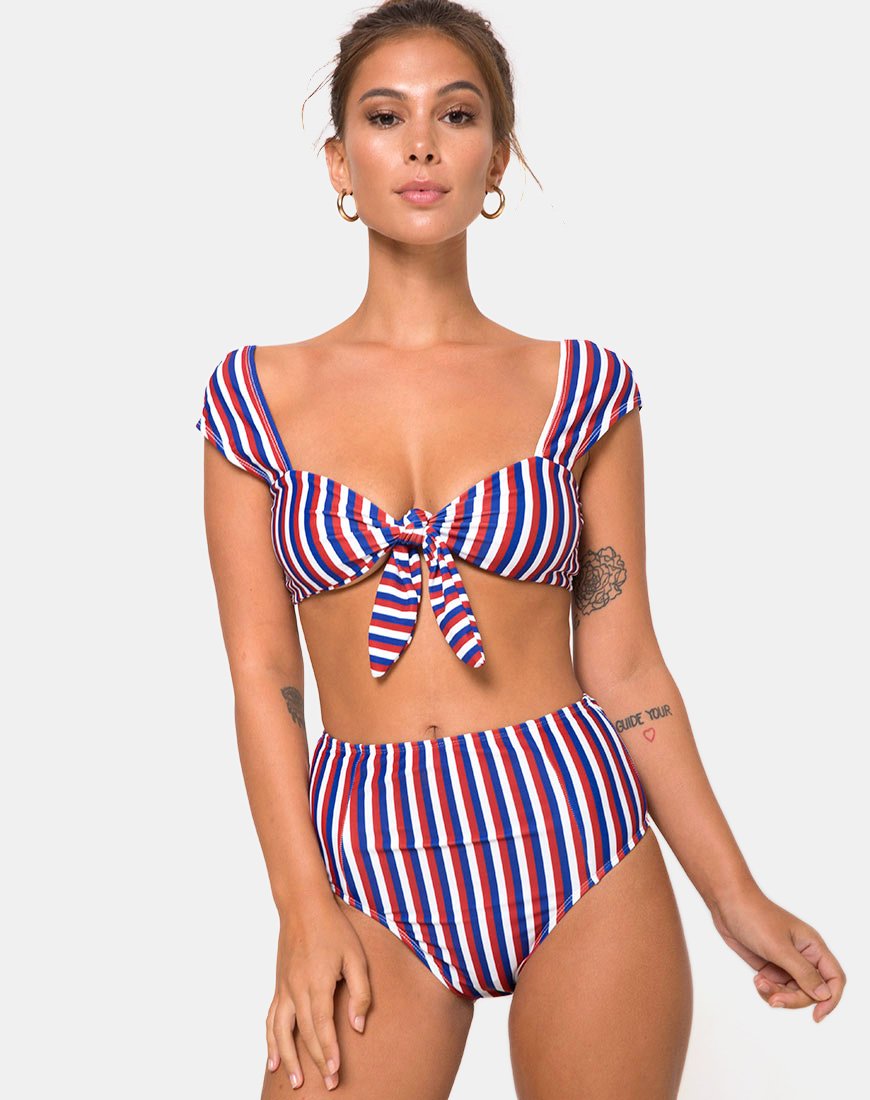 Grifin Bikinitop in driedubbele streep