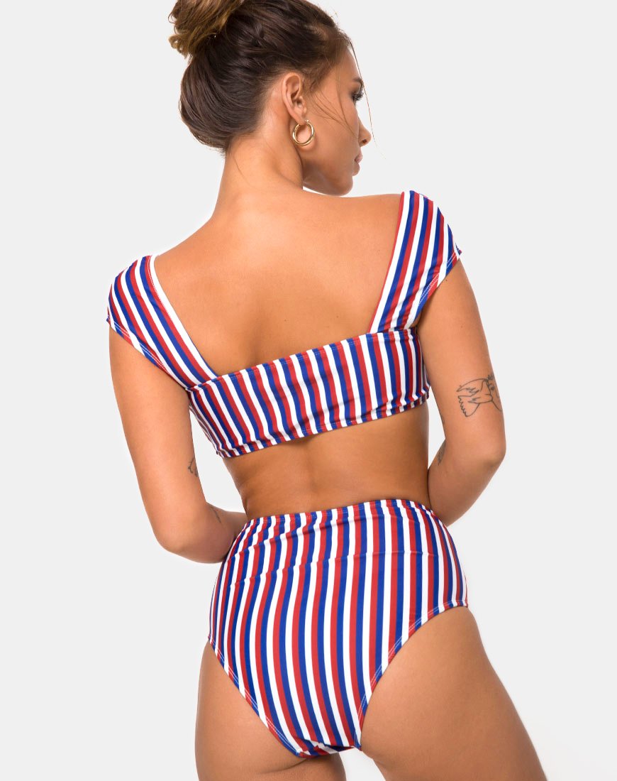 Grifin Bikinitop in driedubbele streep