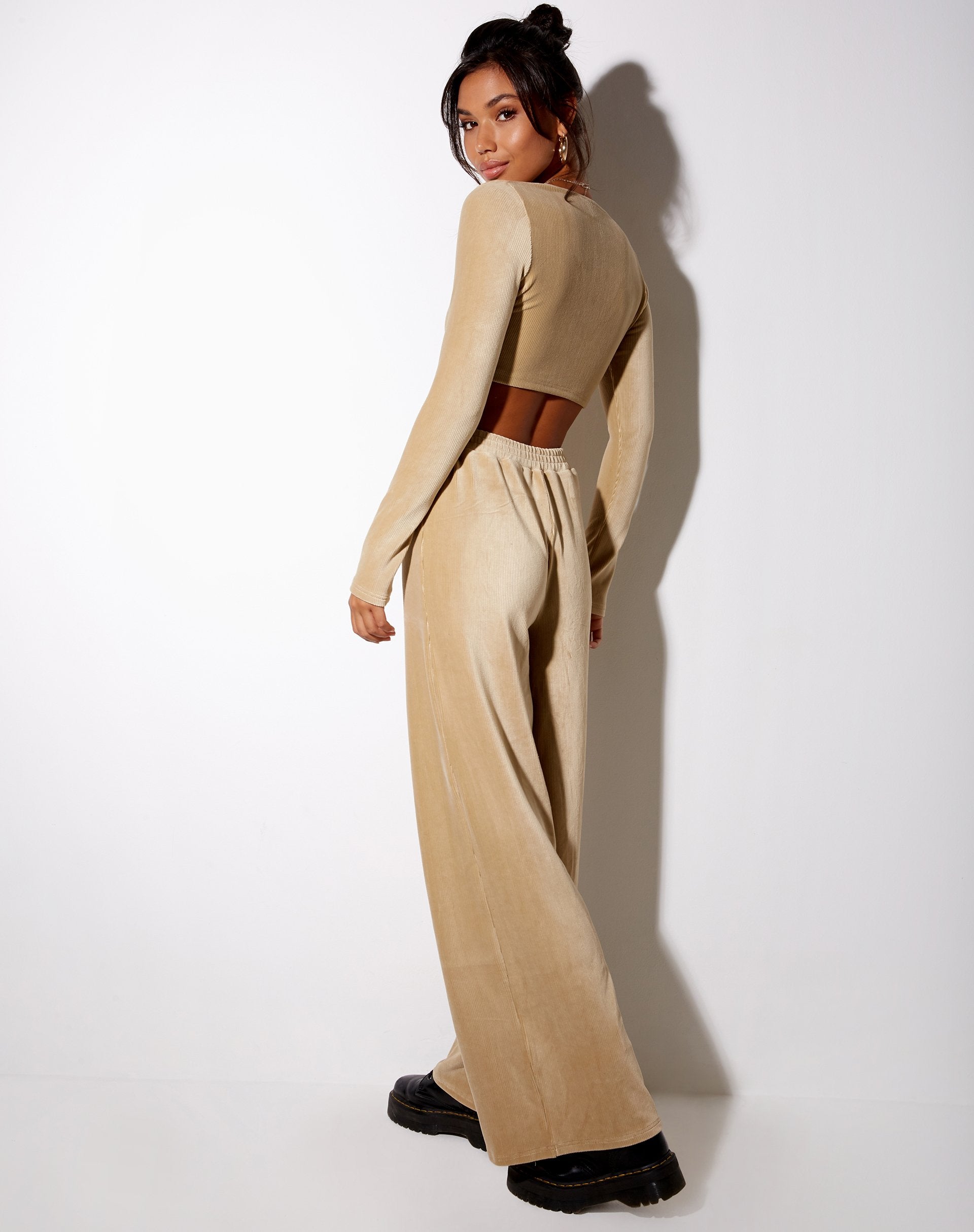 Afbeelding van Obeli broek in fluwelen rib Tan