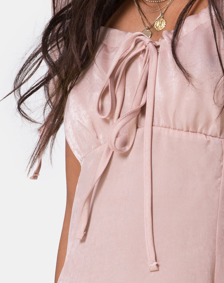 Afbeelding van Guenette jurk in satijn Dusty Rose