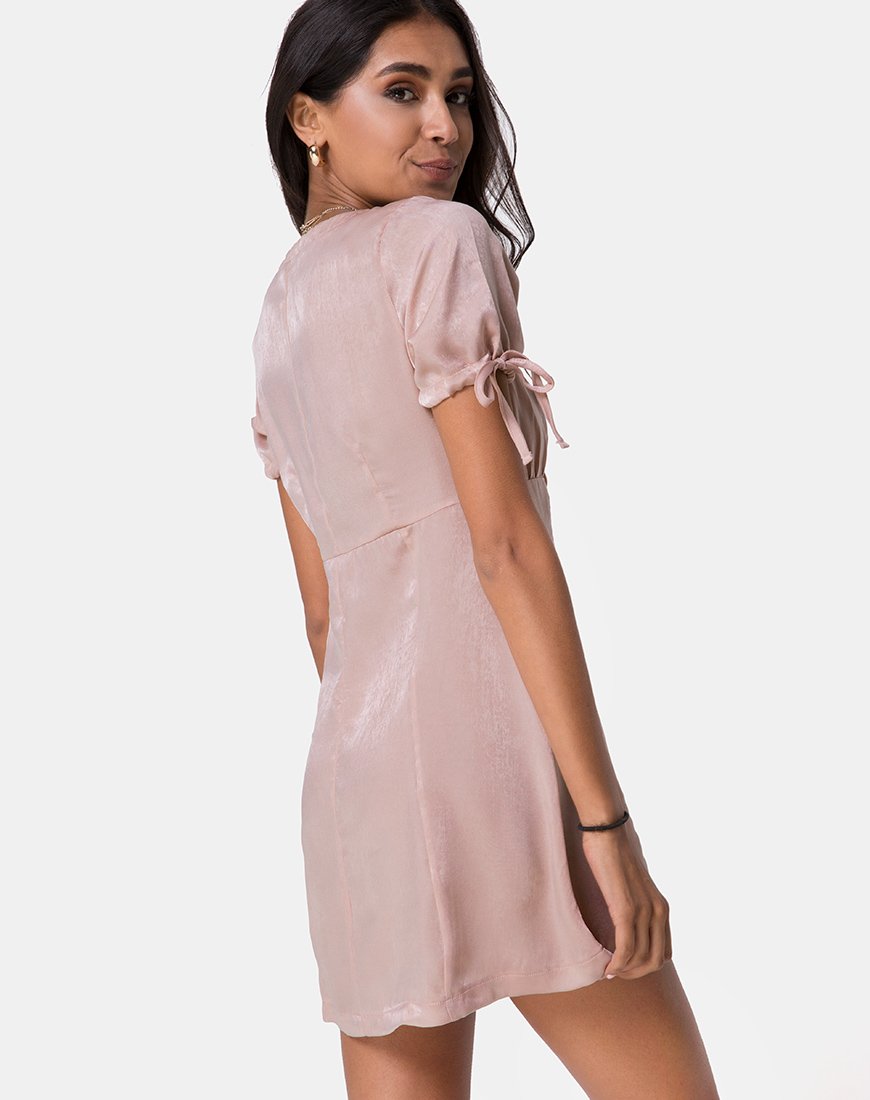 Afbeelding van Guenette jurk in satijn Dusty Rose