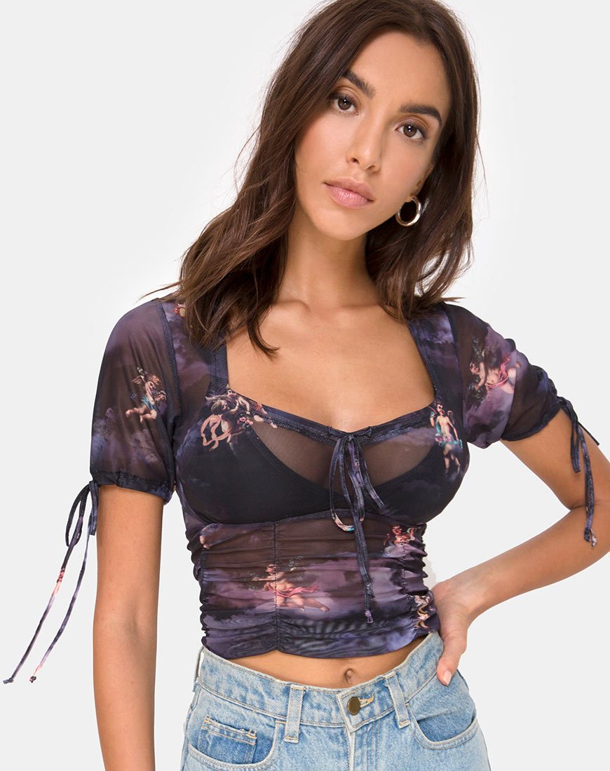 Afbeelding van Guinevre Top in Dark Angel Mesh