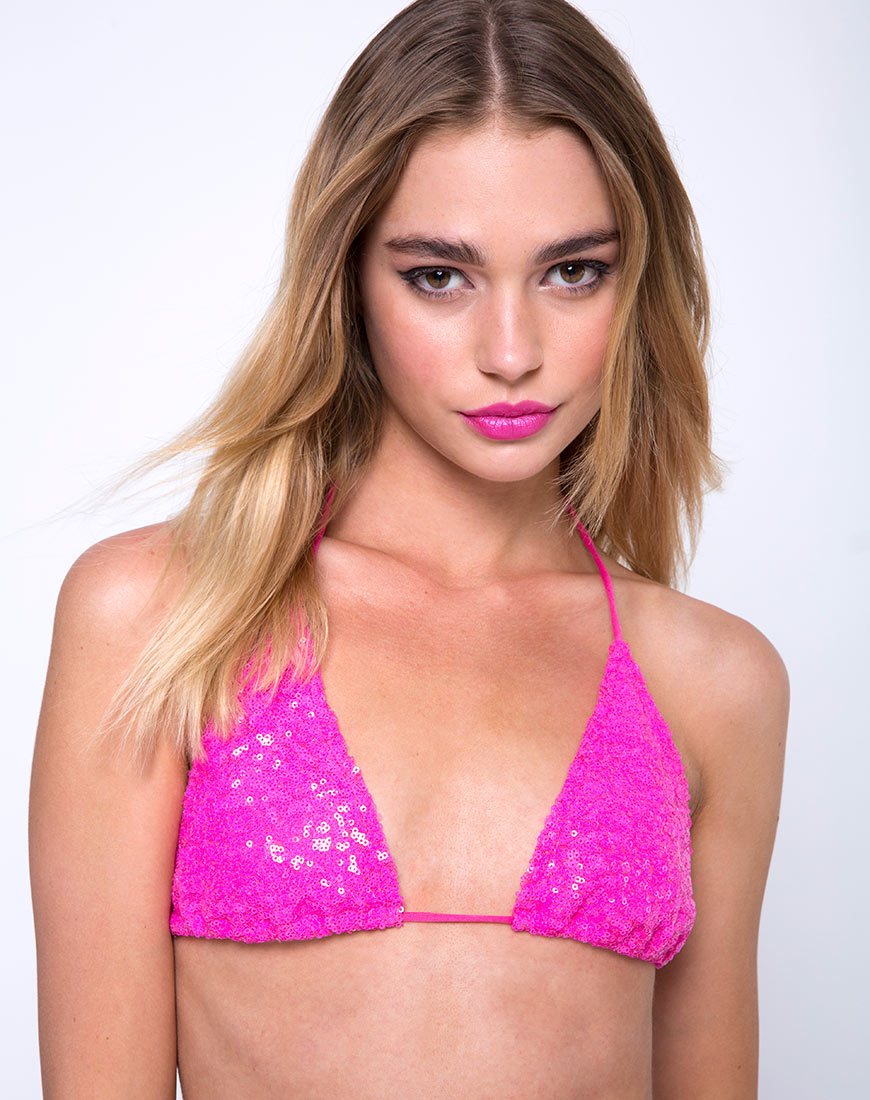 Afbeelding van Gwen Bralet in Mini Pailletten Parijs Roze