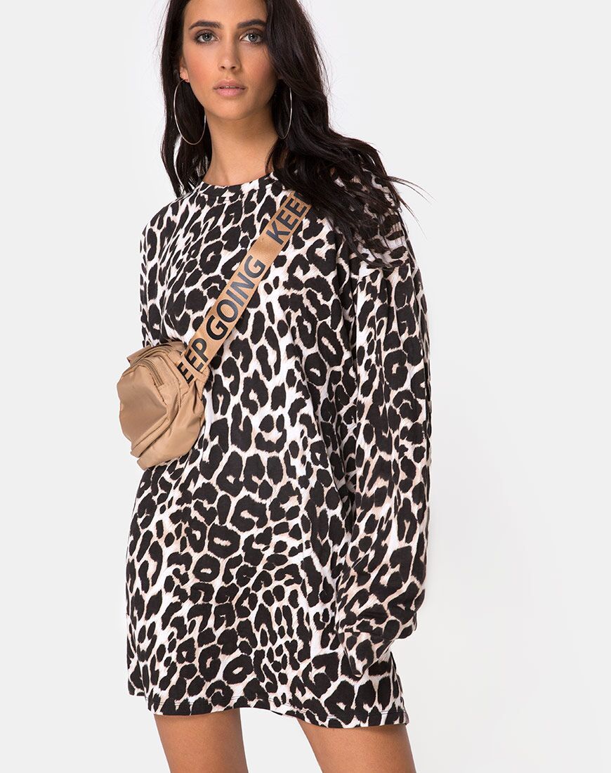 Lotsun jurk in oversized Jaguar